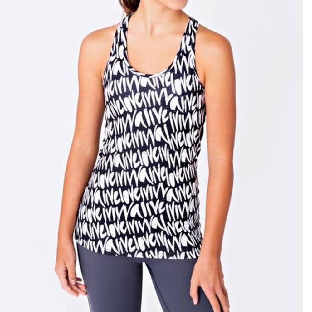 Ivivia printed graphic racer back athletic tank top
